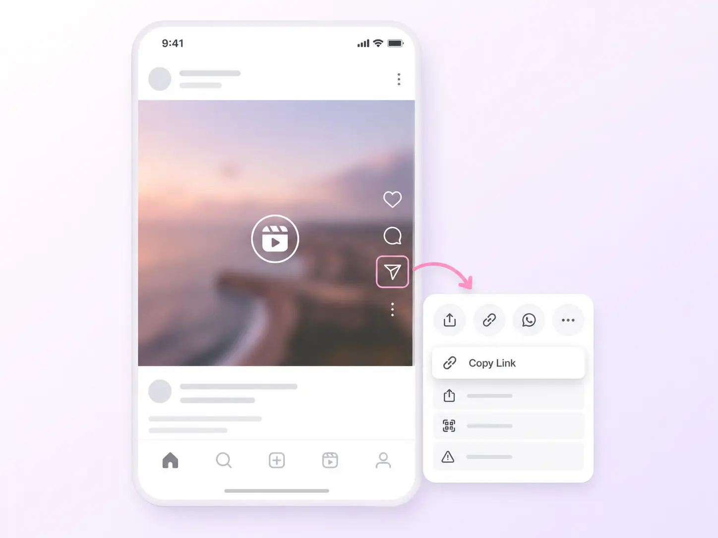 Opening Instagram and copying a Reel URL